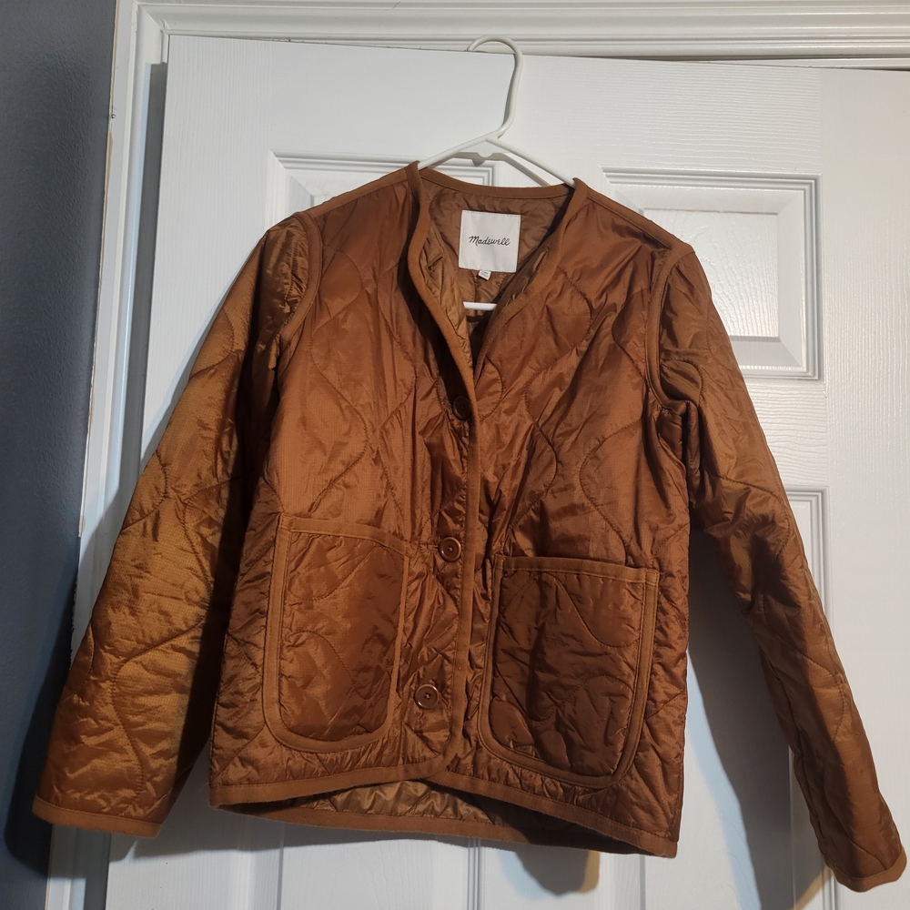 Madewell Copper Quilted Puffer Jacket